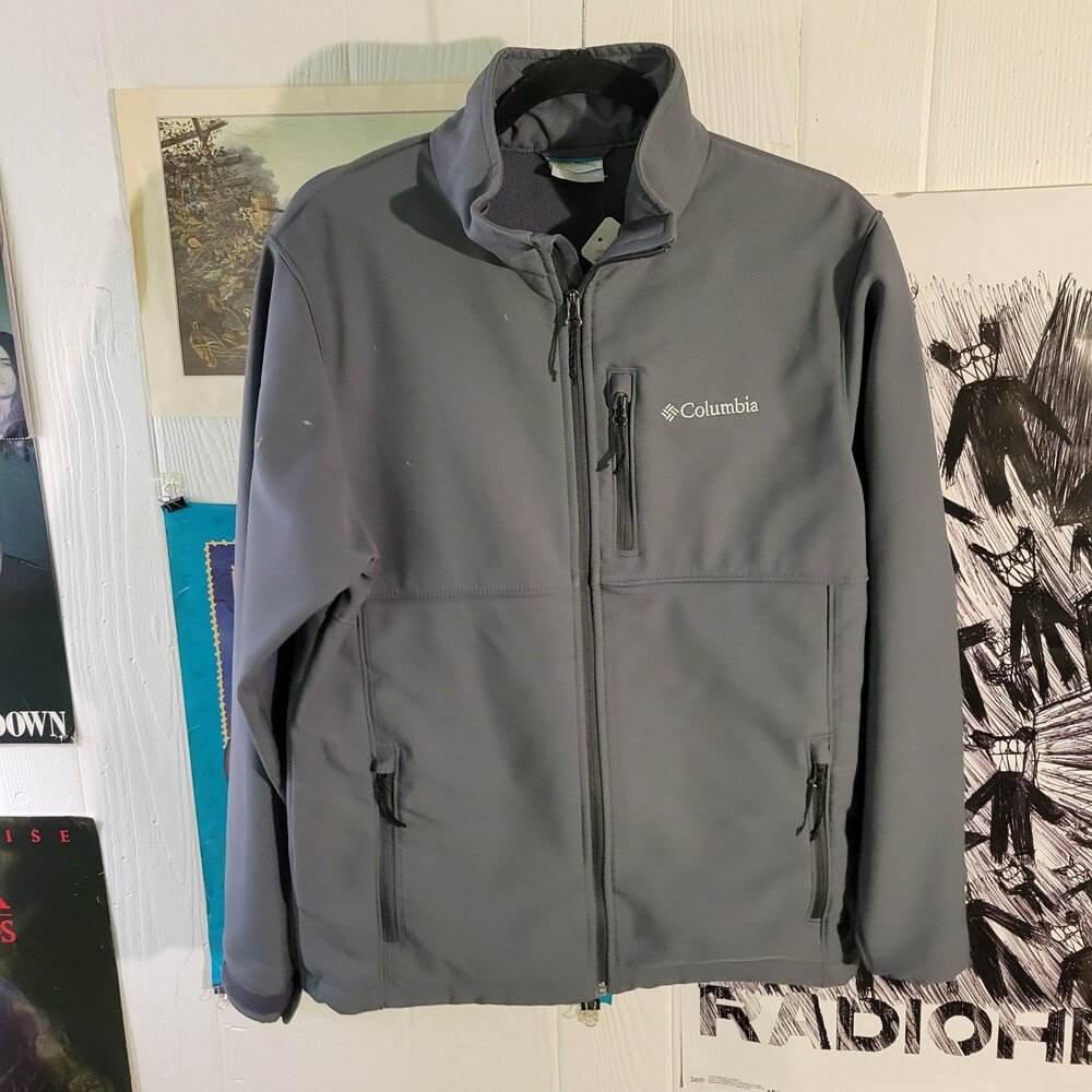 Columbia medium Gray Softshell Jacket Fleece Lined